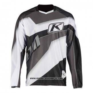 2020 Motocross Ciclismo Maglie Klim Manica Lunga Grigio Bianco