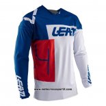 2020 Motocross Ciclismo Maglie Leatt Manica Lunga Bianco Blu