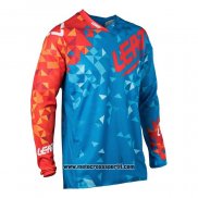 2020 Motocross Ciclismo Maglie Leatt Manica Lunga Blu Rosso