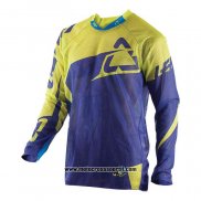 2020 Motocross Ciclismo Maglie Leatt Manica Lunga Viola Giallo