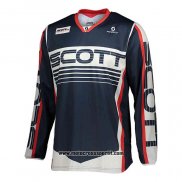 2020 Motocross Ciclismo Maglie Scott Manica Lunga Spento Blu