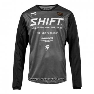 2020 Motocross Ciclismo Maglie Shift Manica Lunga Grigio