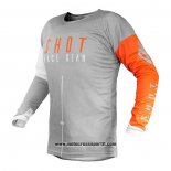 2020 Motocross Ciclismo Maglie Shot Manica Lunga Grigio