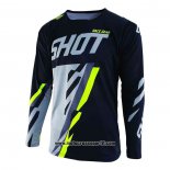 2020 Motocross Ciclismo Maglie Shot Manica Lunga Nero