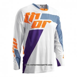 2020 Motocross Ciclismo Maglie Thor Manica Lunga Bianco