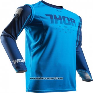 2020 Motocross Ciclismo Maglie Thor Manica Lunga Blu