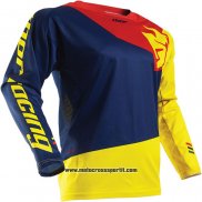 2020 Motocross Ciclismo Maglie Thor Manica Lunga Giallo Blu