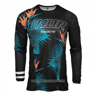 2020 Motocross Ciclismo Maglie Thor Manica Lunga Nero