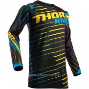 2020 Motocross Ciclismo Maglie Thor Manica Lunga Nero