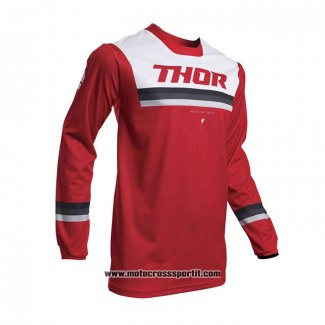 2020 Motocross Ciclismo Maglie Thor Manica Lunga Rosso