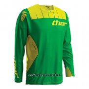 2020 Motocross Ciclismo Maglie Thor Manica Lunga Verde