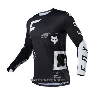 2021 FOX Motocross Ciclismo Maglie Manica Lunga Nero Bianco