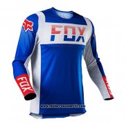 2021 Motocross Ciclismo Maglie FOX Manica Lunga Blu