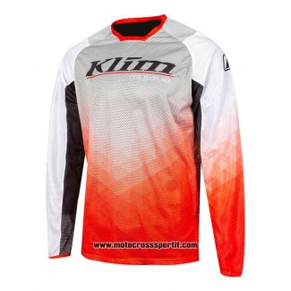 2021 Motocross Ciclismo Maglie Klim Manica Lunga Rosso Grigio