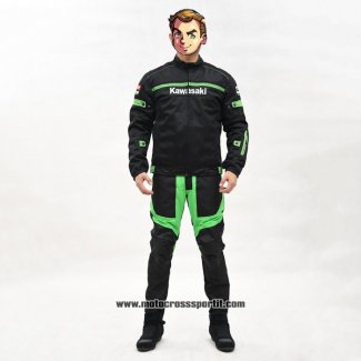 2020 Motocross Ciclismo Giacca Kawasaki Manica Lunga Nero Verde