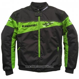 2020 Motocross Ciclismo Giacca Kawasaki Manica Lunga Nero Verde