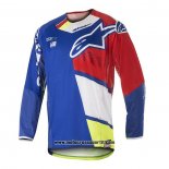 2020 Motocross Ciclismo Maglie Alpinestars Manica Lunga Blu