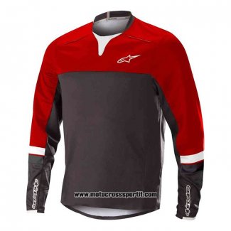 2020 Motocross Ciclismo Maglie Alpinestars Manica Lunga Nero Rosso