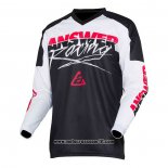 2020 Motocross Ciclismo Maglie Answer Manica Lunga Nero Bianco