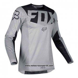 2020 Motocross Ciclismo Maglie FOX Manica Lunga Grigio