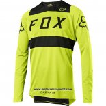 2020 Motocross Ciclismo Maglie FOX Manica Lunga Nero Giallo