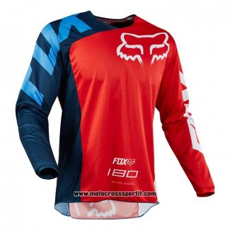 2020 Motocross Ciclismo Maglie FOX Manica Lunga Rosso