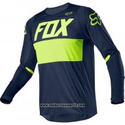 2020 Motocross Ciclismo Maglie FOX Manica Lunga Spento Blu