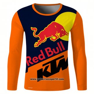 2020 Motocross Ciclismo Maglie KTM Manica Lunga Arancione