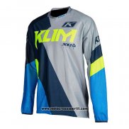 2020 Motocross Ciclismo Maglie Klim Manica Lunga Grigio Blu