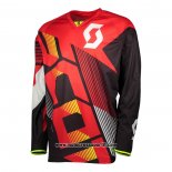 2020 Motocross Ciclismo Maglie Scott Manica Lunga Rosso Nero