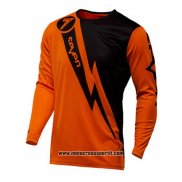 2020 Motocross Ciclismo Maglie Seven Manica Lunga Arancione