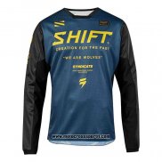 2020 Motocross Ciclismo Maglie Shift Manica Lunga Blu