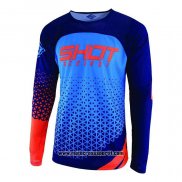 2020 Motocross Ciclismo Maglie Shot Manica Lunga Blu