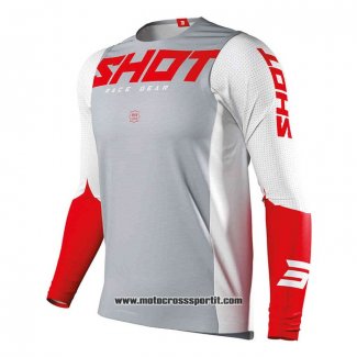 2020 Motocross Ciclismo Maglie Shot Manica Lunga Grigio