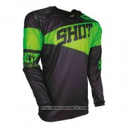 2020 Motocross Ciclismo Maglie Shot Manica Lunga Nero Verde