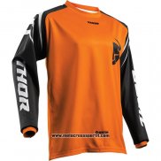 2020 Motocross Ciclismo Maglie Thor Manica Lunga Arancione