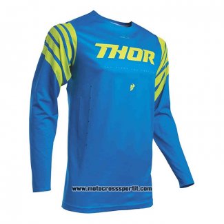 2020 Motocross Ciclismo Maglie Thor Manica Lunga Blu