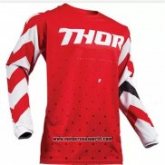 2020 Motocross Ciclismo Maglie Thor Manica Lunga Rosso