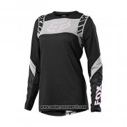 2021 FOX Motocross Ciclismo Donne Maglie Manica Lunga Nero