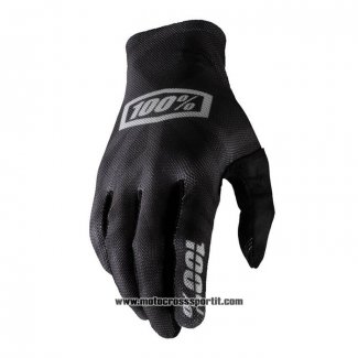 2021 Motocross Ciclismo 100 Percent Guanti Dita Lunghe Nero