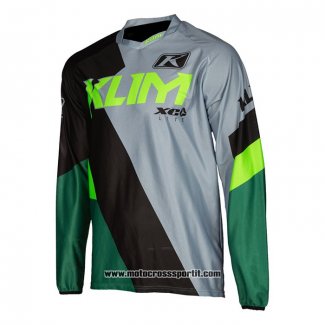 2021 Motocross Ciclismo Maglie Klim Manica Lunga Verde Grigio