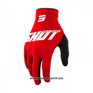 2021 Shot Motocross Ciclismo Guanti Dita Lunghe Rosso