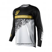 2021 Shot Motocross Ciclismo Maglie Manica Lunga Nero Grigio Giallo