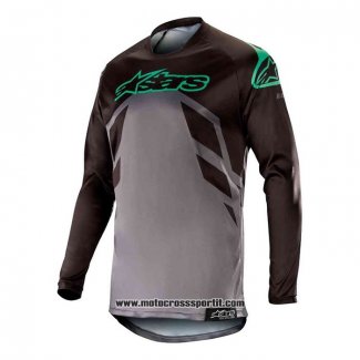 2020 Motocross Ciclismo Maglie Alpinestars Manica Lunga Nero