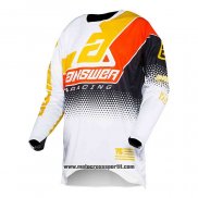 2020 Motocross Ciclismo Maglie Answer Manica Lunga Bianco