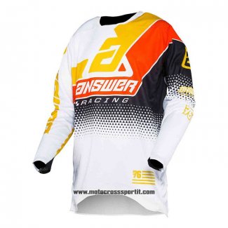 2020 Motocross Ciclismo Maglie Answer Manica Lunga Bianco