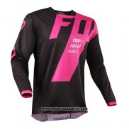 2020 Motocross Ciclismo Maglie FOX Manica Lunga Nero Rosa