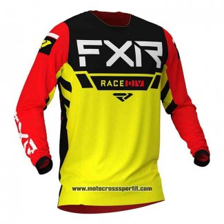 2020 Motocross Ciclismo Maglie FXR Manica Lunga Giallo Nero