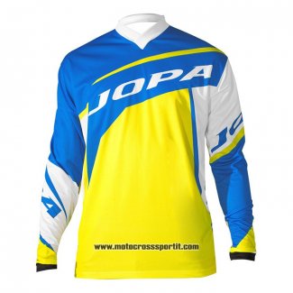 2020 Motocross Ciclismo Maglie Jopa Manica Lunga Giallo Blu