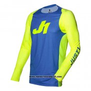 2020 Motocross Ciclismo Maglie Just 1 Manica Lunga Blu Giallo